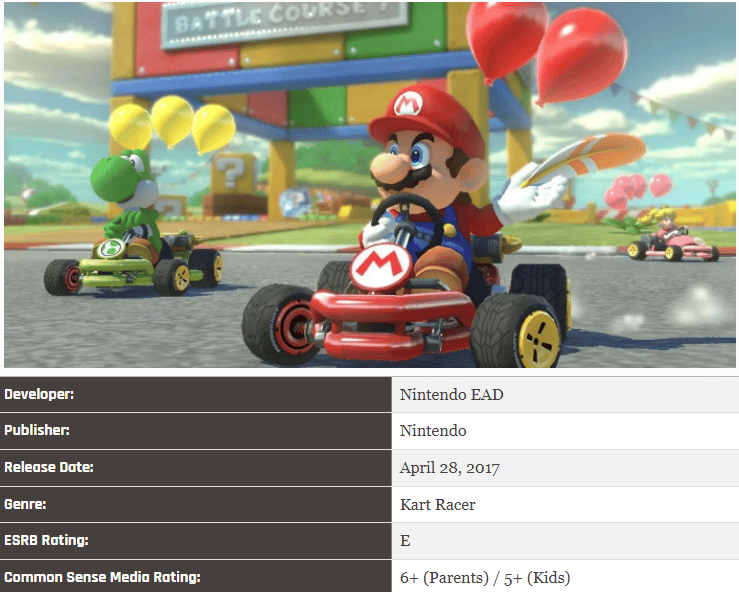 Mario Kart 8 Deluxe Nintendo Switch games for girls.png