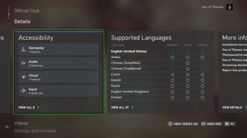 New Game Accessibility tab in the Microsoft Store.png