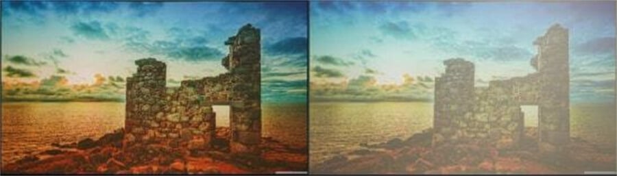 Ricoh PJ RW5500UST brightness compare.jpg