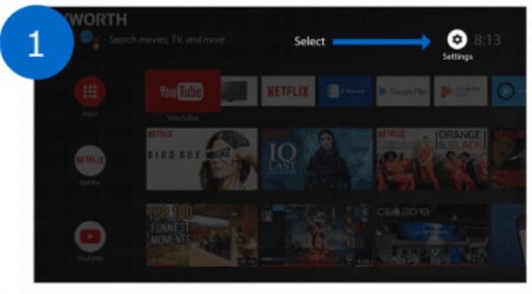 Select Settings on your Skyworth TV screen.jpg