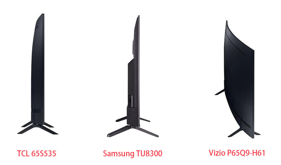 TCL 65S535 vs Samsung TU8300 vs Vizio P65Q9-H1 side.jpg