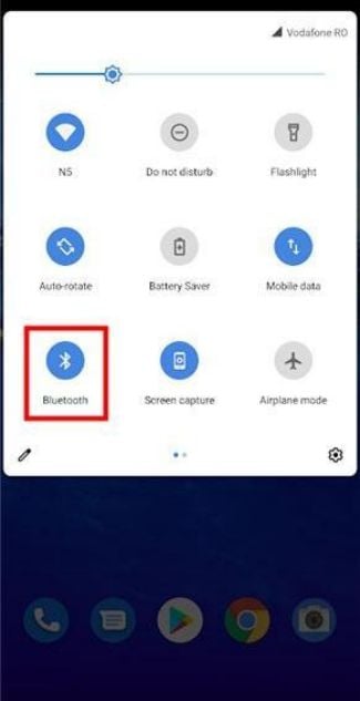 Turn on Bluetooth on your Android phone