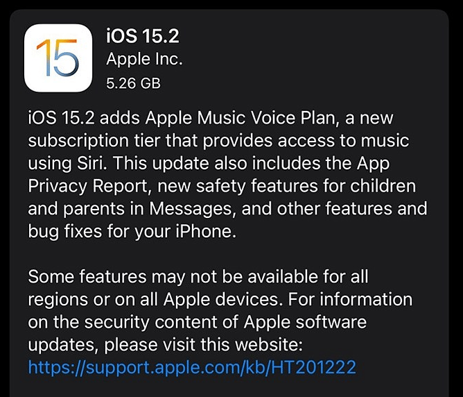 What is updated in ios15.2.png